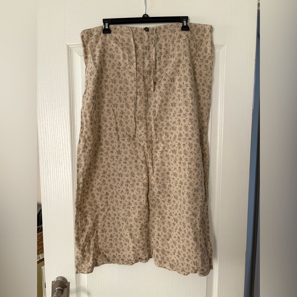 Liz Claiborne lizwear cotton/linen drawstring maxi skirt